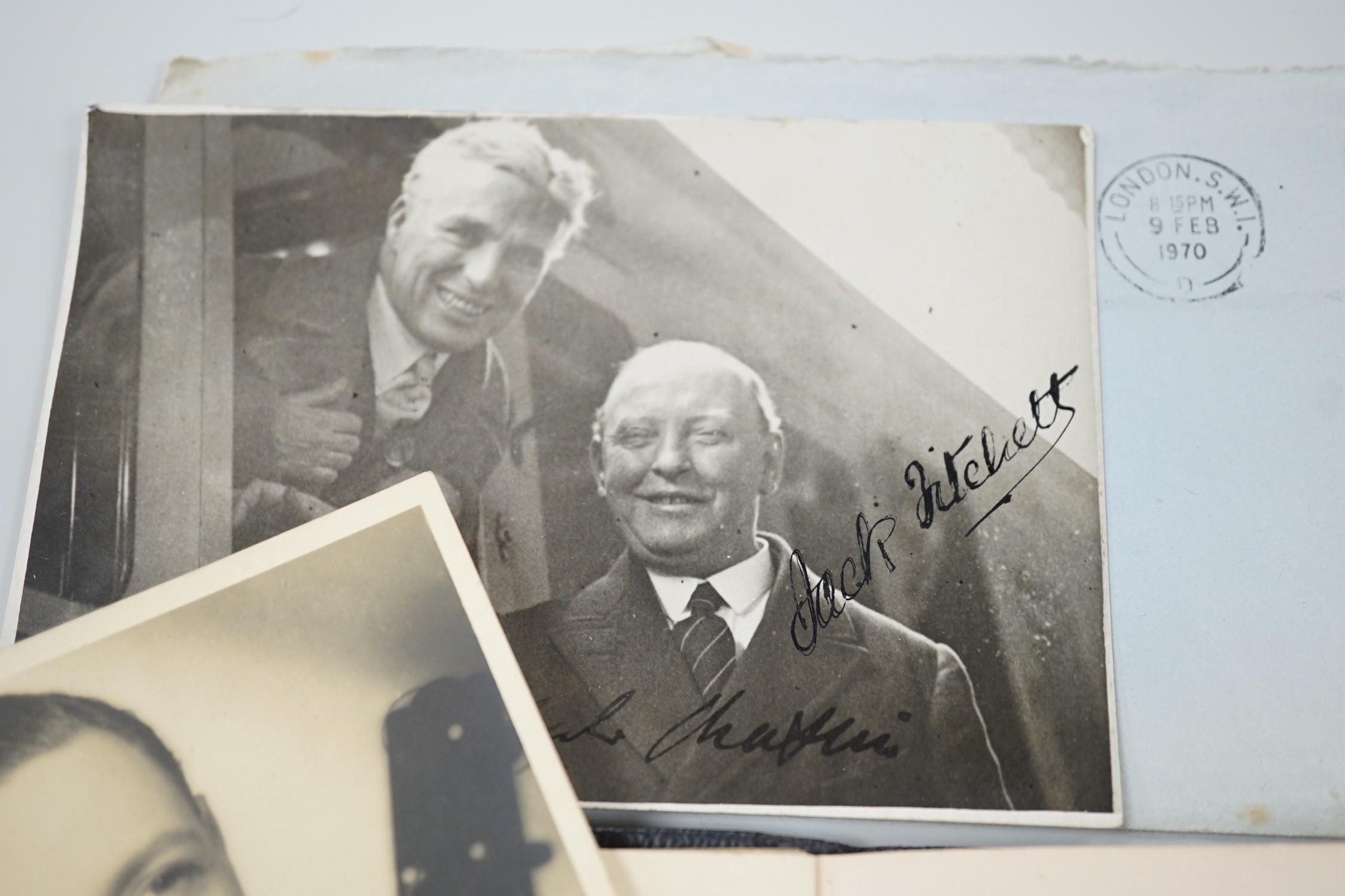 Mixed autographs including George Formby, 1938, Charlie Chaplin, Noel Coward